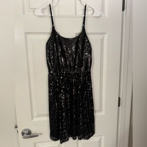 Express Black Sequin Dress